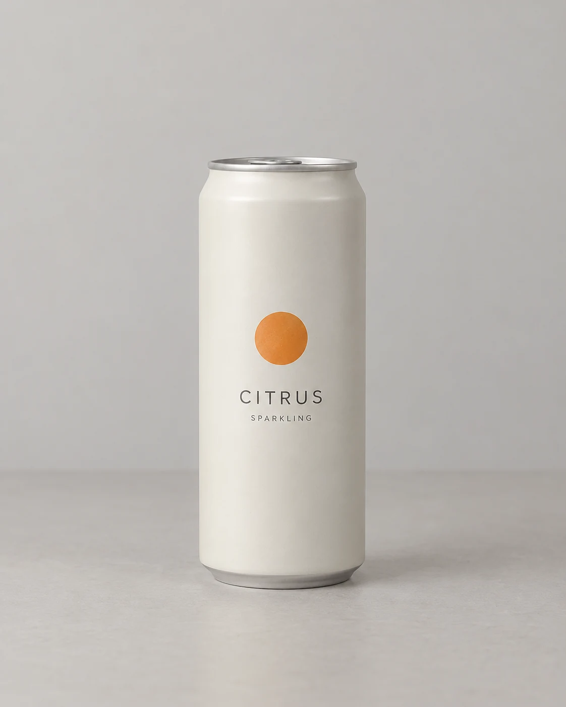 The same Citrus can in a plain, pale studio photograph