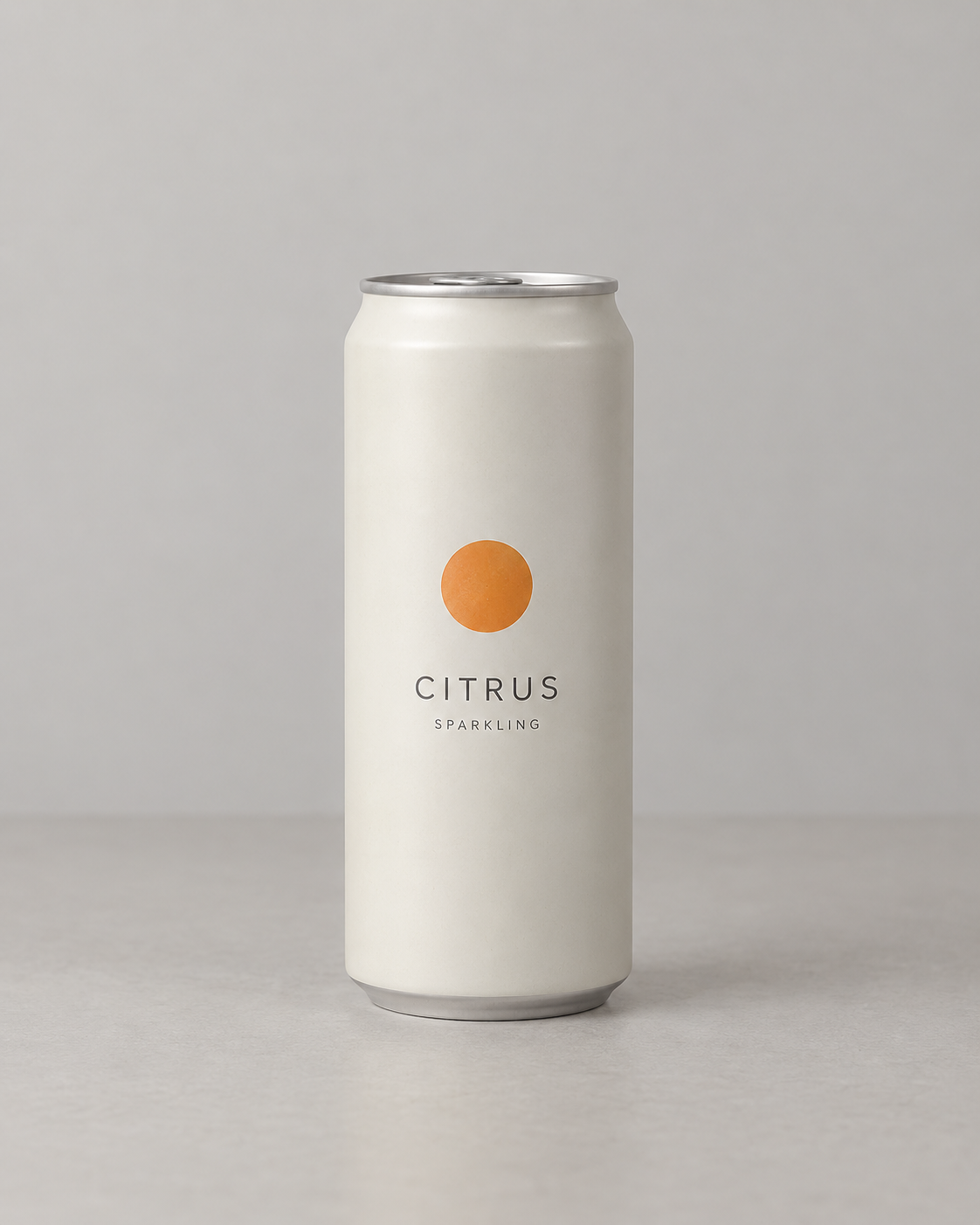 The same Citrus can in a plain, pale studio photograph